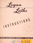 Logan-Logan 915 917 920 922, Lathes, Instructions Manual Year 1967-915-917-920-922-01